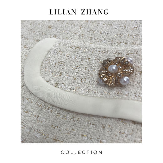 C系列——“定制”——“香氛佳人”——轻奢风—法式嵌边小香连衣裙 2401160 商品图4