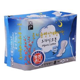 恩芝纯棉285夜用卫生巾8片