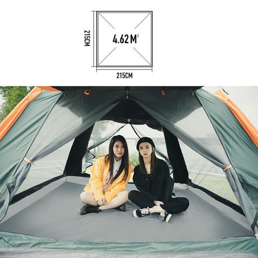 飞图乐  黑胶户外3-4人门厅帐篷【ZXZQ6.4】 商品图4