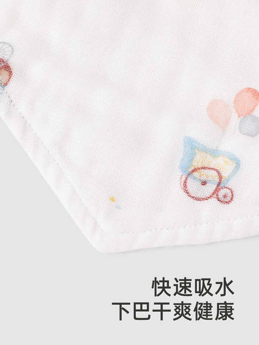 英氏婴儿三角巾纯棉抗菌宝宝口水巾3条装2024新款YLSBJ0Q667A 商品图2
