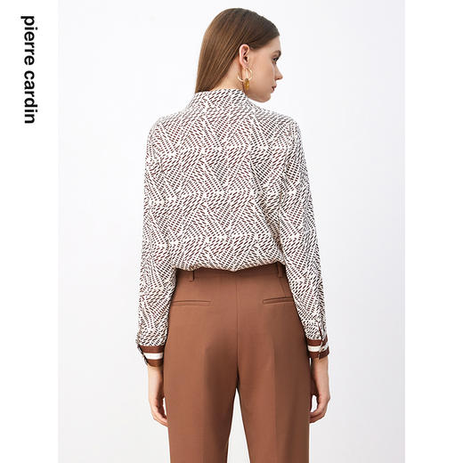皮尔卡丹女装衬衫高级感复古集合印花通勤气质衬衣P3363B3976K3
 商品图2