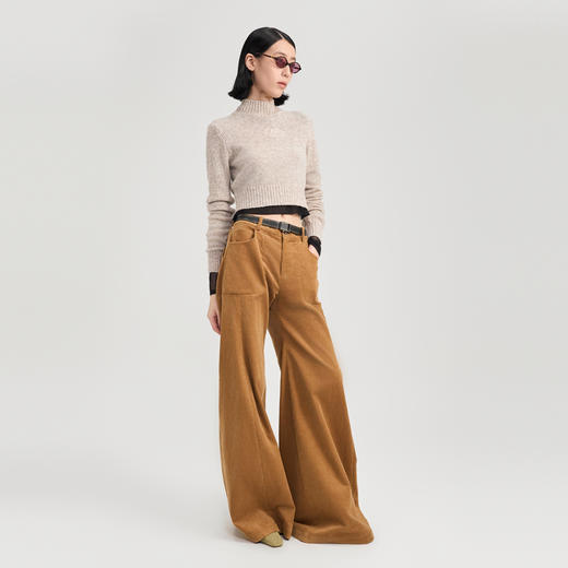 [捡漏价]lost in echo2024秋冬新品时尚半高领羊毛修身短款针织衫打底衫女 商品图1