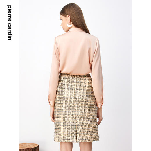 皮尔卡丹女装衬衫时尚气质长袖通勤飘带领衬衫P3352B3981M1
 商品图2