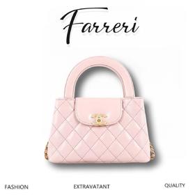 香奶奶 23K Kelly手柄包 浅粉色 大号