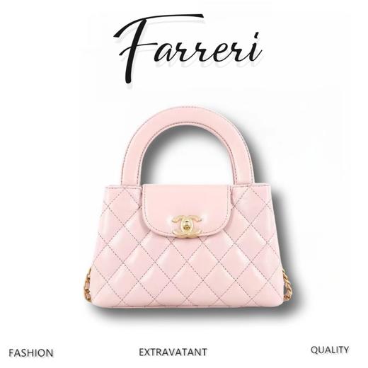 香奶奶 23K Kelly手柄包 浅粉色 大号 商品图0