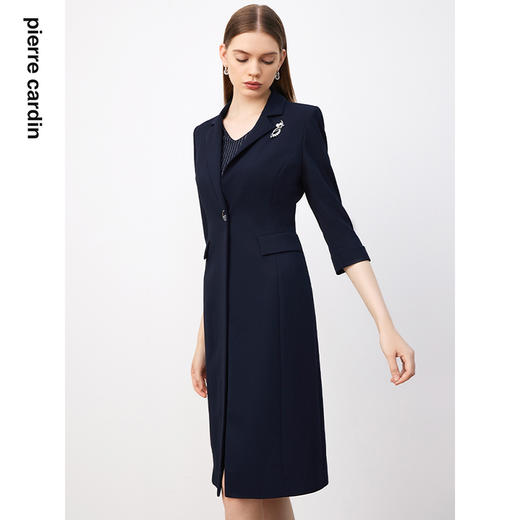 皮尔卡丹女装新款通勤修身轻商务长袖连衣裙P3317E3901N2
 商品图1