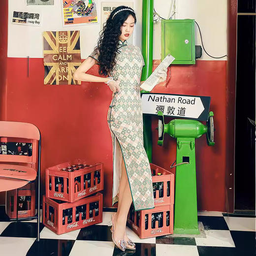 改良旗袍经典款气质复古老上海优雅知性XL2274 商品图3