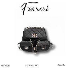 香奶奶 23P新款 Duma双肩包 牛皮 Mini 黑色