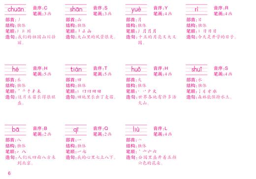 识字卡片（学生用）一年级上册（含拼音）（新版）新版教材配套 商品图2