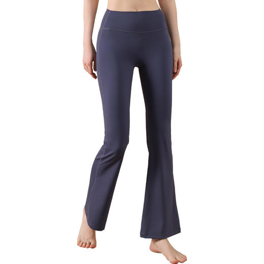 2024新款无尴尬线微喇瑜伽裤女外穿薄款高腰提臀健身喇叭裤 SQ 4110 商品图4