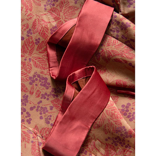 丁摩 真丝非遗香云纱提花国风气质上衣桑蚕丝斜门襟衬衣秋季新4ZF-SYD142 商品图2