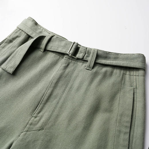 ROMI STUDIO”*复古“100斜纹棉水洗做旧腰带直筒休闲裤24SSK059 商品图1