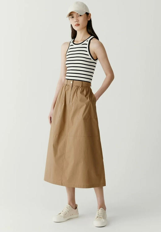 【断码 清仓 凑单】高支 小禾 条纹超细棉针织 背心 要修身效果 卡码收小一码 商品图3