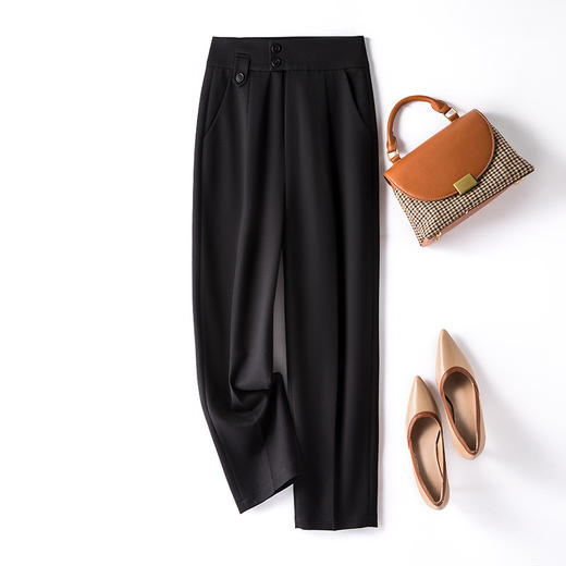 【特惠不退换】西装裤女九分直筒秋季通勤高腰双扣小个子休闲锥形裤    WSFS-WS-351 商品图3