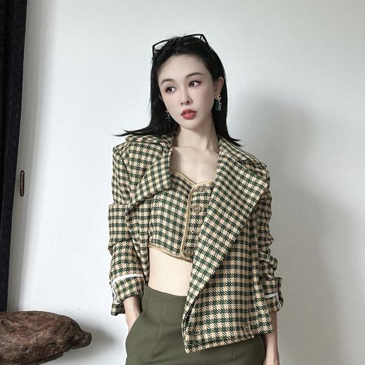 PIANAI冷小姐# 绿色格子三件套 商品图3
