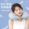 【按压充气u型支撑肩颈】枕护颈枕旅行神器脖子折叠便携，手动按压即可快速充气，旅行常备植绒吹气旅游枕头u形枕QQ 商品缩略图0