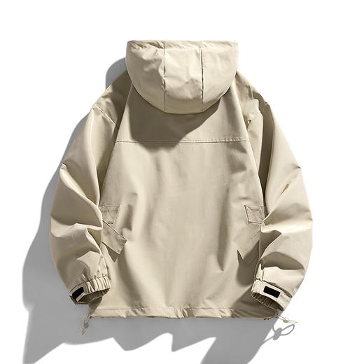 【新款DJR】大依优型大码连帽夹克加肥加大休闲胖子宽松外套上衣男装潮流户外 商品图2