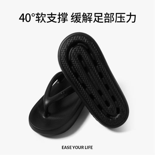 【福利款】朴西冰糕人字拖女黑色夏季洗澡沙滩游泳海边夹板外穿eva凉拖鞋男 商品图3