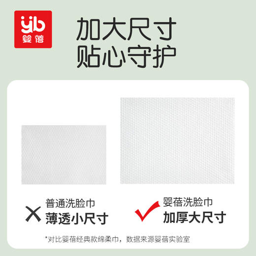 婴蓓洗脸巾悬挂式家庭装一次性洁面巾加大加厚婴儿擦脸亲肤绵柔巾 商品图3