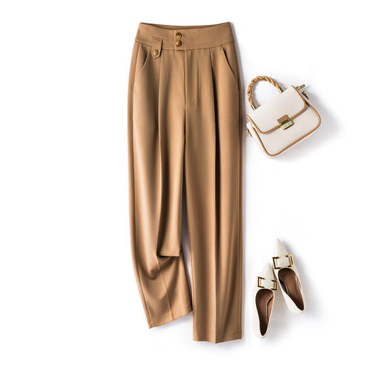 【特惠不退换】西装裤女九分直筒秋季通勤高腰双扣小个子休闲锥形裤    WSFS-WS-351 商品图2