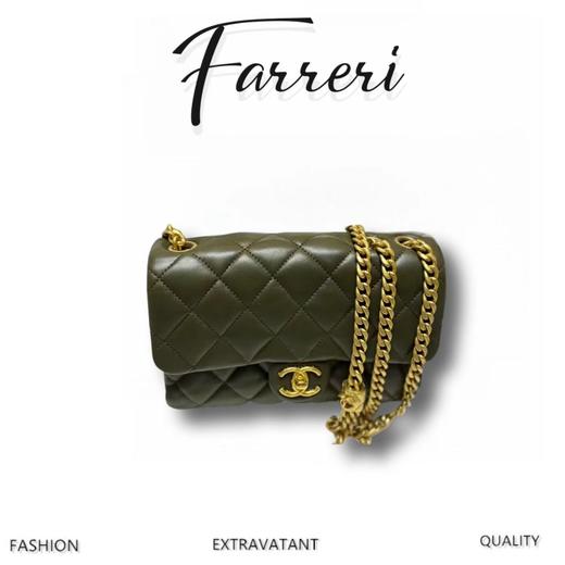 香奶奶  新款调节扣口盖包 小号 正品皮 绿色 商品图0