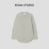 ROMI STUDIO“率性工装”100长绒棉立领暗门禁工装廓形衬衣24SST574(现货) 商品缩略图2