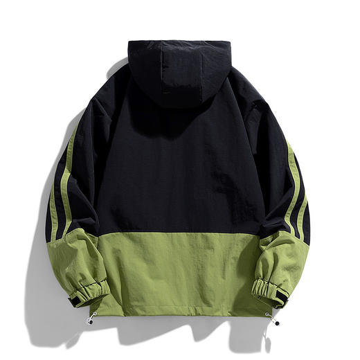 【新款DJR】大依优型大码连帽夹克加肥加大休闲胖子宽松外套上衣男装潮流户外 商品图2