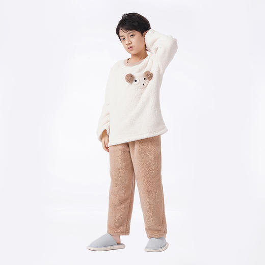 都市丽人眯雅佳睡衣超值精选长袖长毛绒厚童装法兰绒长袖长裤JHT2B4 商品图4