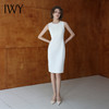 IWY/白色圆领无袖收腰显瘦连衣裙法式轻奢高级设计感百搭背心裙女Q14259 商品缩略图4