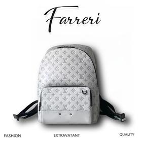 驴家 M46105 Racer经典老花拉链开合 Monogram Shadow牛皮革 书包背包双肩包 男款 灰色