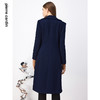 皮尔卡丹女装风衣蓝色纯色中长款商务羊毛大衣女外套P3301G3998N0
 商品缩略图2