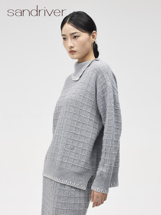 西藏羊绒高领女套衫 侧翻领 SJF96W317N 商品图1