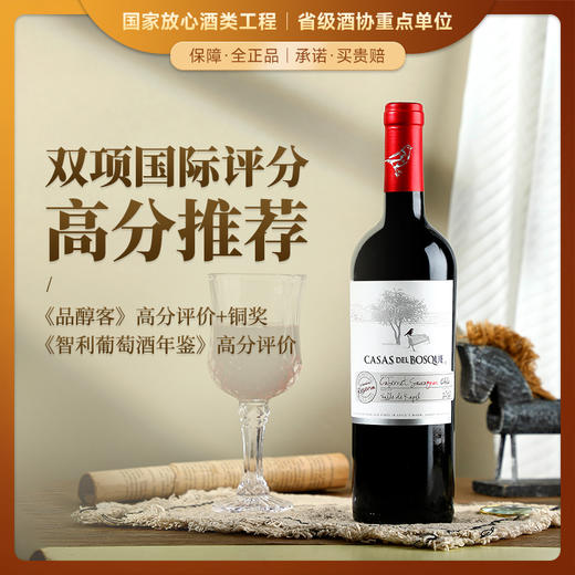 智利top8丨连续6年入选全球50大知名酒庄 智利原瓶进口 卡萨伯斯克酿酒师珍藏赤霞珠干红葡萄酒 14%vol 商品图0