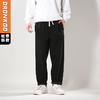 DRONKOO 2024 抽绳两侧破缝同色拼接针织中厚休闲长裤 商品缩略图0