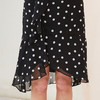 欧芮儿夏装2019新款女装黑白波点鱼尾裙女中长款不规则荷叶边裙 商品缩略图2