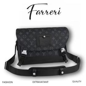 驴家 男邮差包 M40511 黑花