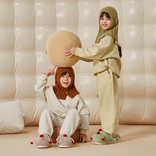 朴西红鼻子秋冬保暖儿童拖鞋女童居家室内防滑毛绒加厚棉拖鞋男童 商品图4