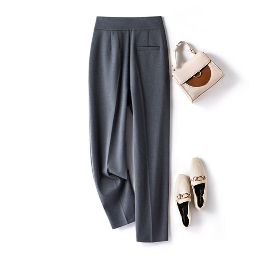 【特惠不退换】西装裤女九分直筒秋季通勤高腰双扣小个子休闲锥形裤    WSFS-WS-351 商品图1