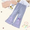 【网纱微喇扣，外穿百搭潮流款】春秋新款女童卡通可爱库洛米裤子 微喇叭网纱女宝宝 洋气外穿百搭潮款 舒适透气 宝宝外穿洋气又可爱-QQ 商品缩略图2