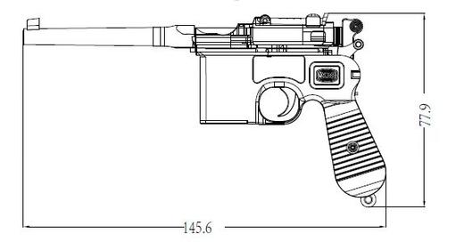 【1:2.05比例 合金材料 精工细作】德国毛瑟C96自动手枪模型ds（wq） 商品图4