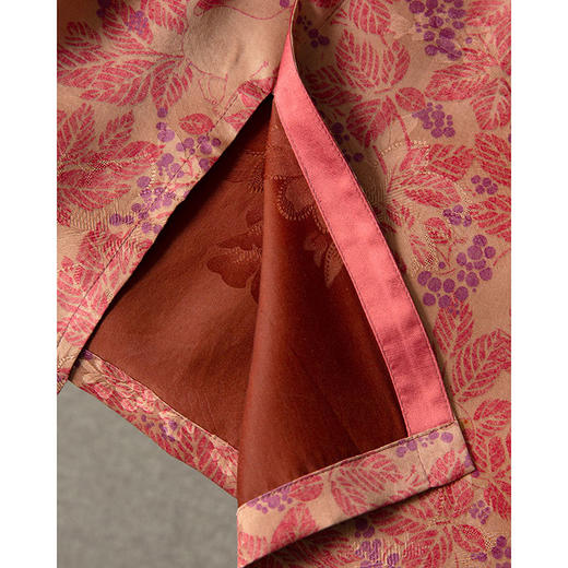 丁摩 真丝非遗香云纱提花国风气质上衣桑蚕丝斜门襟衬衣秋季新4ZF-SYD142 商品图4