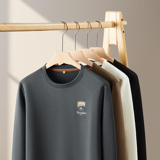 【新款DDP】大依优型大码卫衣长袖休闲加肥加大男士胖子大码内搭上衣打底显瘦 商品图1