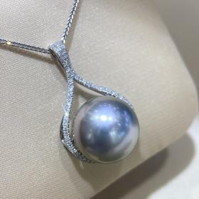 12.8mm大溪地吊坠