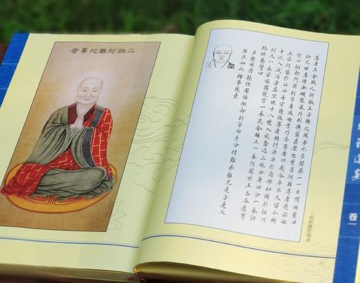 《佛祖道影》:彩绘版，全2册，绸布面精装，16开，广东省文化传播学会编，陈杰 绘 ；岭南美术出版社2012年一版一印，定价：380，售价：80。 商品图7