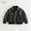 马克珍妮男女童时尚潮流大口袋皮衣夹克儿童外套秋装新款241016 商品缩略图3