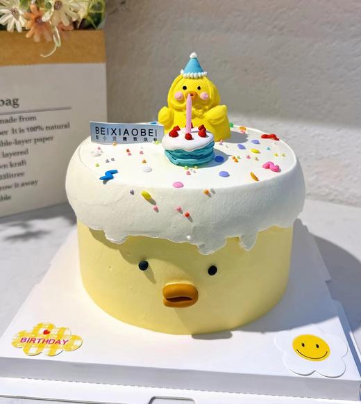 超萌小黄鸭-立体奶油霜卡通小动物 商品图0