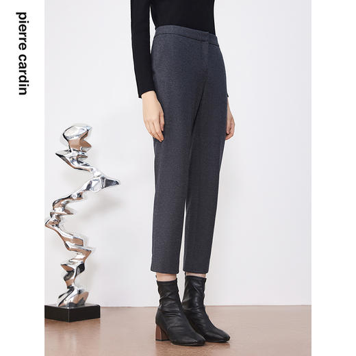 皮尔卡丹女装裤子西装裤深灰色羊毛西裤时尚显瘦女裤P3325T3959H0
 商品图1