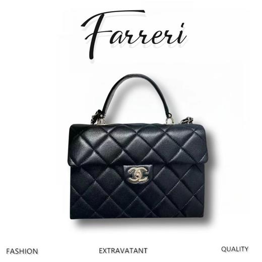 香奶奶 24p 金扣菱格纹 牛皮革 单肩斜挎手提包 商品图0