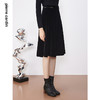 皮尔卡丹女装半身裙春秋黑色丝绒A字版春秋百搭半裙P3320S3993B0
 商品缩略图4