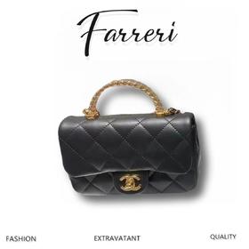 香奶奶 24s 金扣 小羊皮 口盖包手提单肩斜挎包